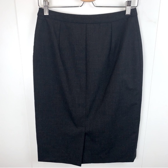 Vintage Agnes B. Charcoal Grey Wool Pencil Skirt Lined sz US 8 / FR 40 - Picture 7 of 8
